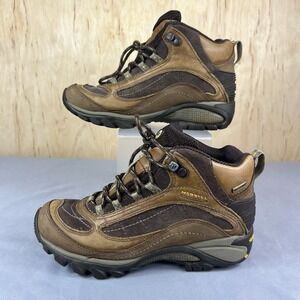 Merrell Women's Siren Waterproof Boots Size 6 Brown Leather J16038 Used